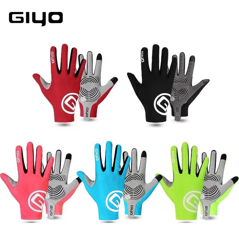 Giày Giyo Đi Xe Đạp Găng Tay Full Ngón Vải Lycra Găng Tay Hở Ngón Thu Đông Xe Đạp Găng Tay Dài Chống Trơn Trượt Cho MTB Xe Đạp Đường Bộ Thiết Bị Color: black Size: XL