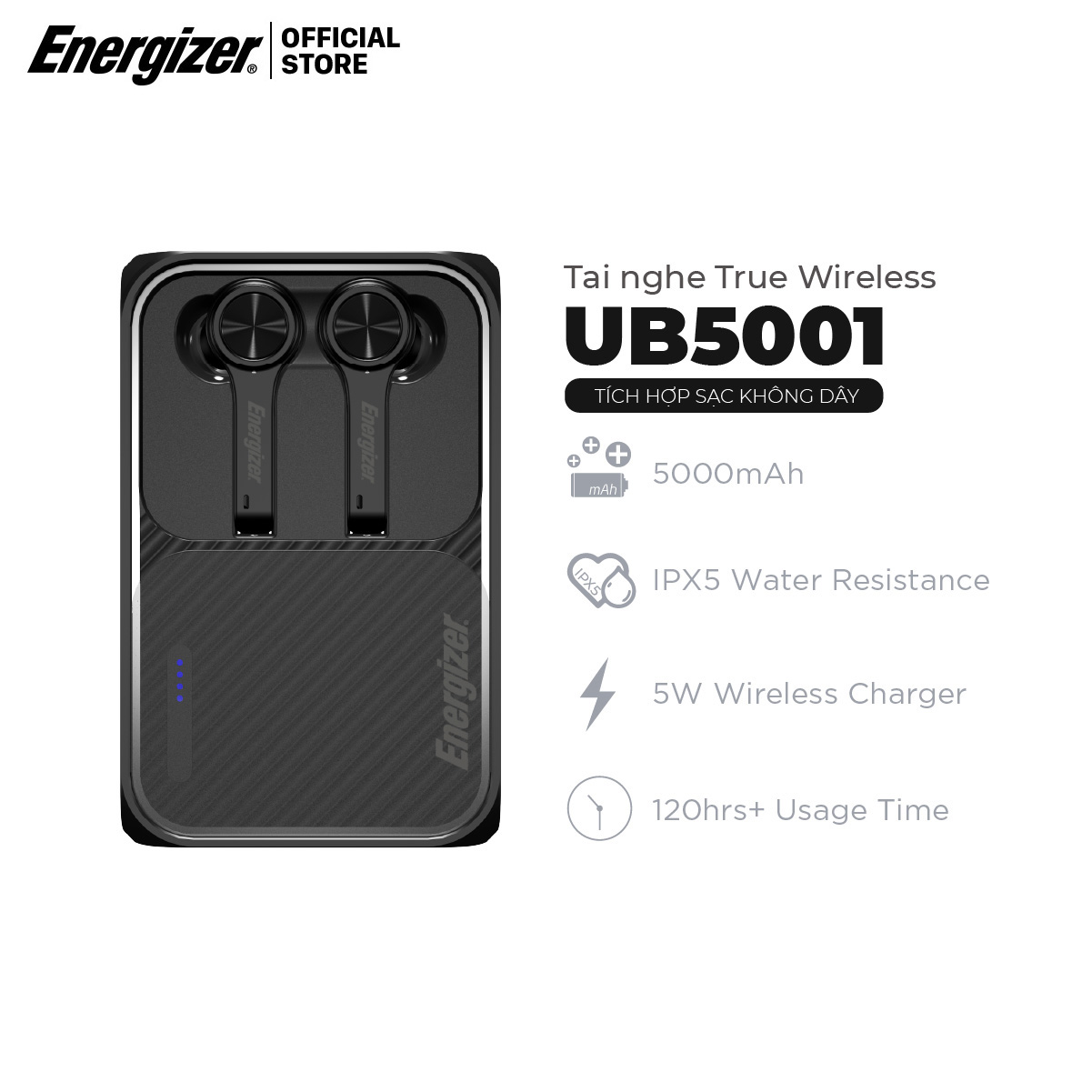 Tai nghe True Wireless Energizer  UB5001 - Hàng Chính Hãng