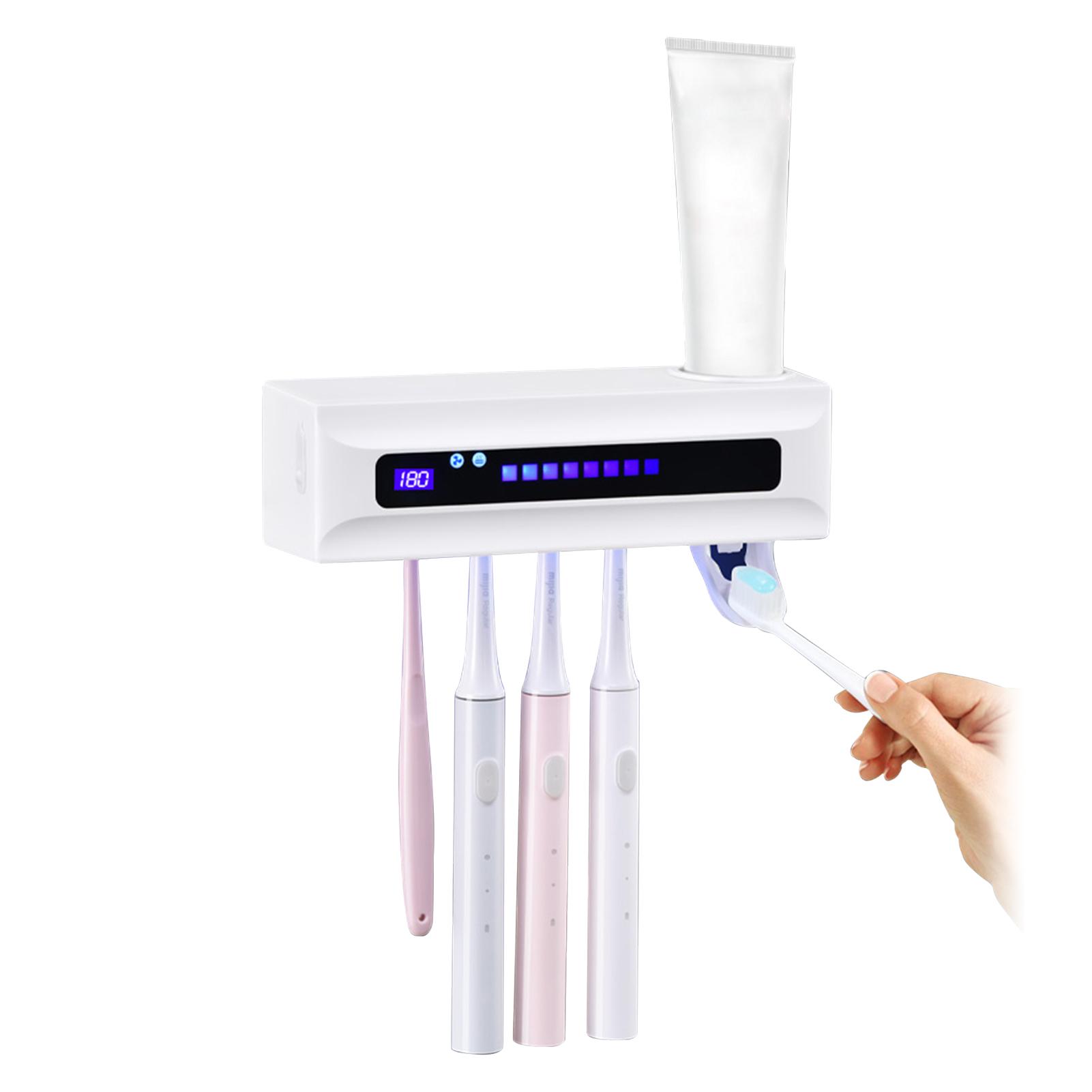 Giá đỡ bàn chải đánh răng có tính năng làm sạch bằng tia UV,, tiêu diệt đến 99,9% vi khuẩn có hại