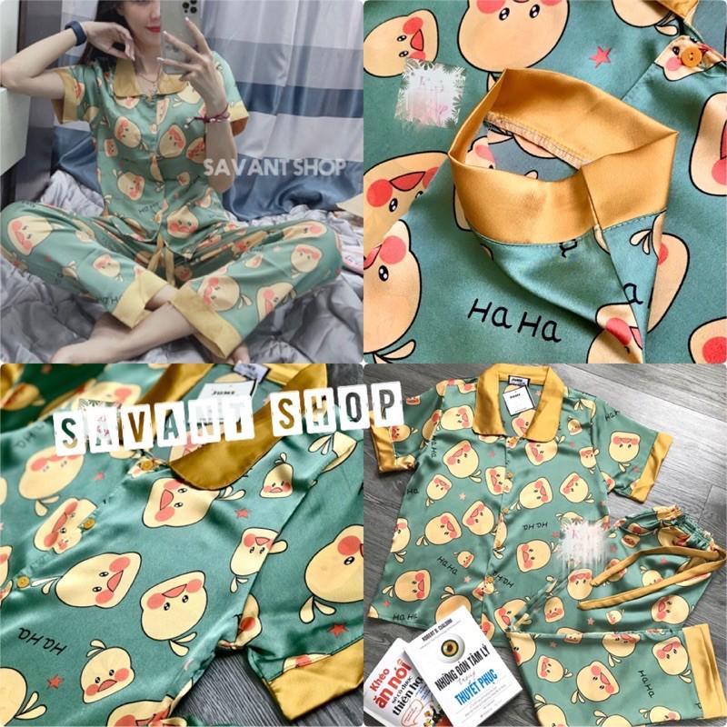 BỘ MẶC NHÀ PIJAMA LỤA SATIN CAO CẤP