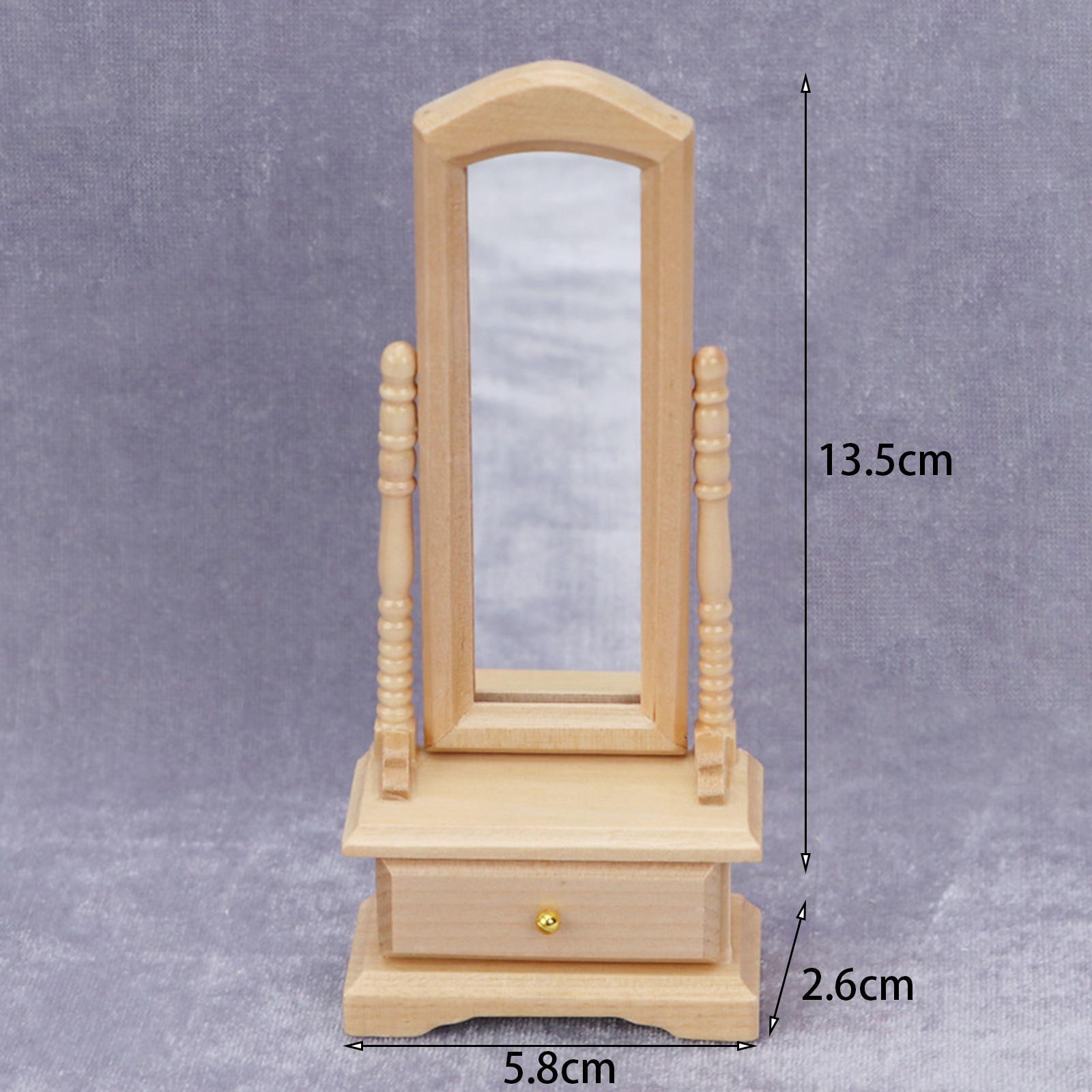 1:12 Dollhouse Miniature  Mirror Bedroom Furniture Toys for Girls