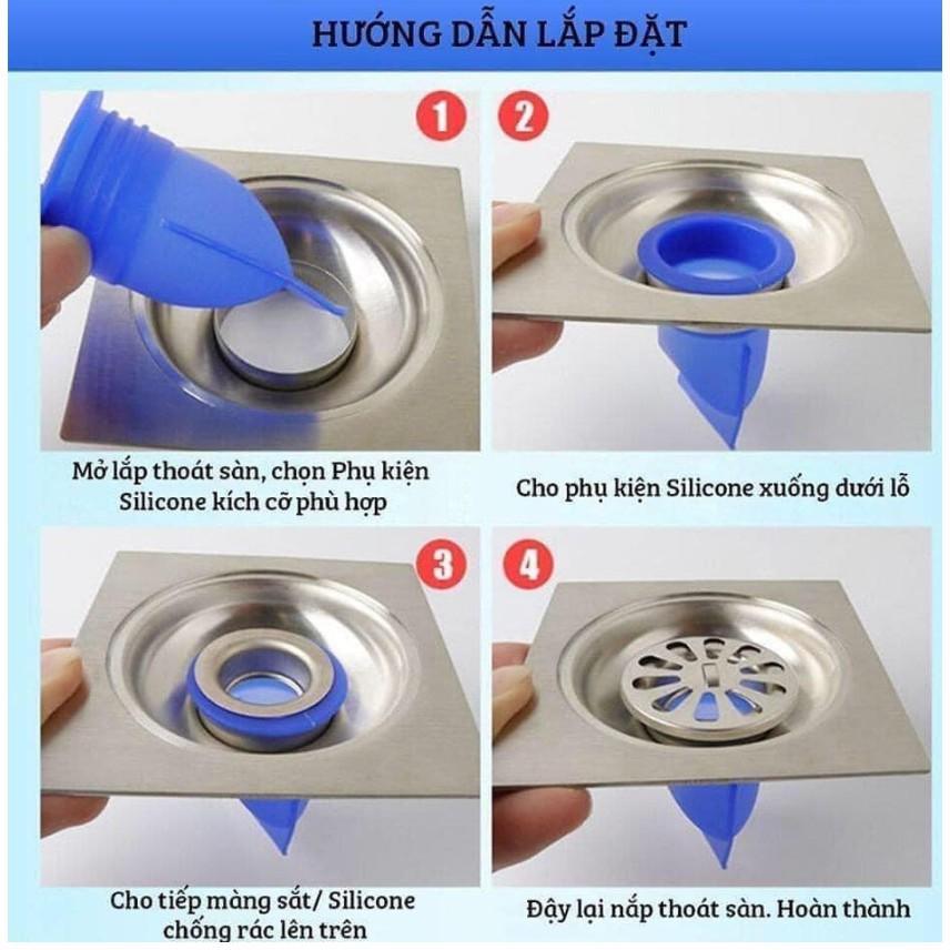 Nút Bịt Chặn Mùi Hôi Từ Cống - Nắp Bịt Ống Cống Chặn Côn Trùng/ Gián/ Muỗi Duashop
