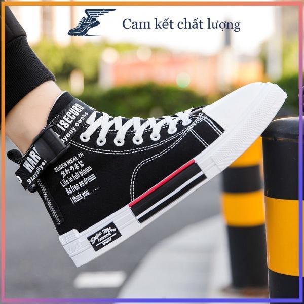 Giày canvas cổ cao thời trang Hàn Quốc mới 2022 dễ phối đồ cho nam