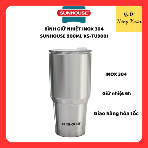 Hình ảnh Bình giữ nhiệt inox 304 Sunhouse 900ml KS-TU900I