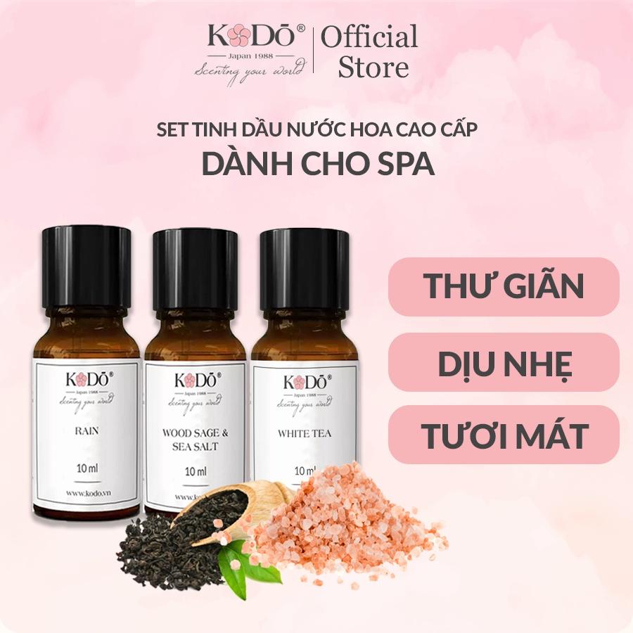 Combo 3 Chai Tinh Dầu Nước Hoa KODO 10ml Hương Thơm Thư Giãn, Dịu Nhẹ, Tươi Mát Dành Cho Spa