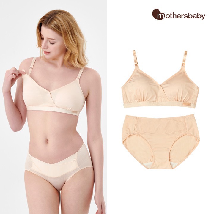 Bộ Quần Áo Lót Bầu Sau Sinh Cho Con Bú Chống Chảy Xệ Cao Cấp Chất Liệu Rayon - Thương Hiệu Mothersbaby Hàn Quốc