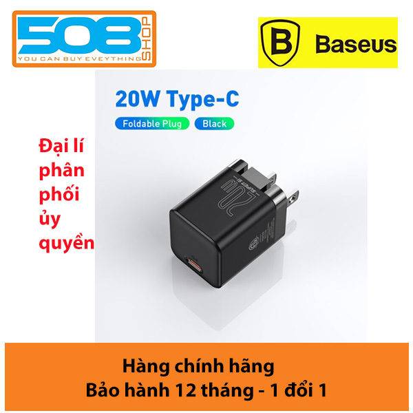 Bộ sạc nhanh IP13 Baseus 20W Super Si Pro Mini USB C sạc nhanh QC3.0 PD - Hàng chính hãng