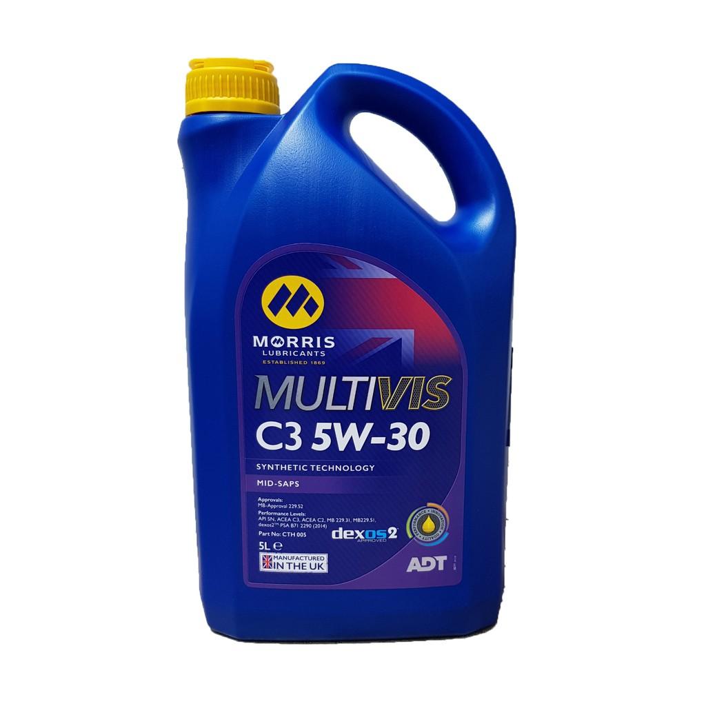 Bộ 7 lít dầu nhớt Morris Multivis ADT C3 5W-30 dexos2 cho xe Colorado