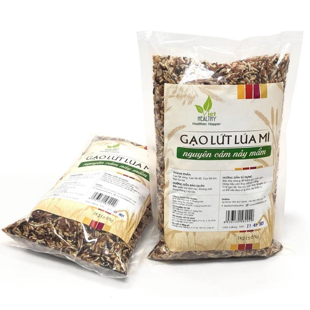 Gạo lứt lúa mì nguyên cám nảy mầm 1kg Viethealthy