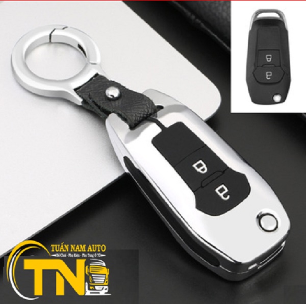 Ốp Chìa Khóa Ranger XLT Kim Loại Áo Lót Cao Su Chìa Gập, Chìa Cơ