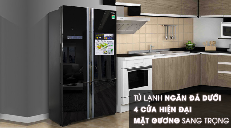 Thiết kế - Tủ lạnh Hitachi Inverter 640 lít WB800PGV5 Thiết kế - Tủ lạnh Hitachi Inverter 640 lít WB800PGV5