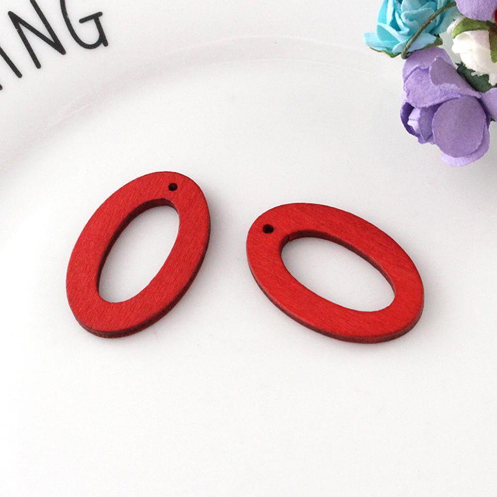 20 Pieces Oval Wooden Earrings Pendants DIY Jewelry Making Charms