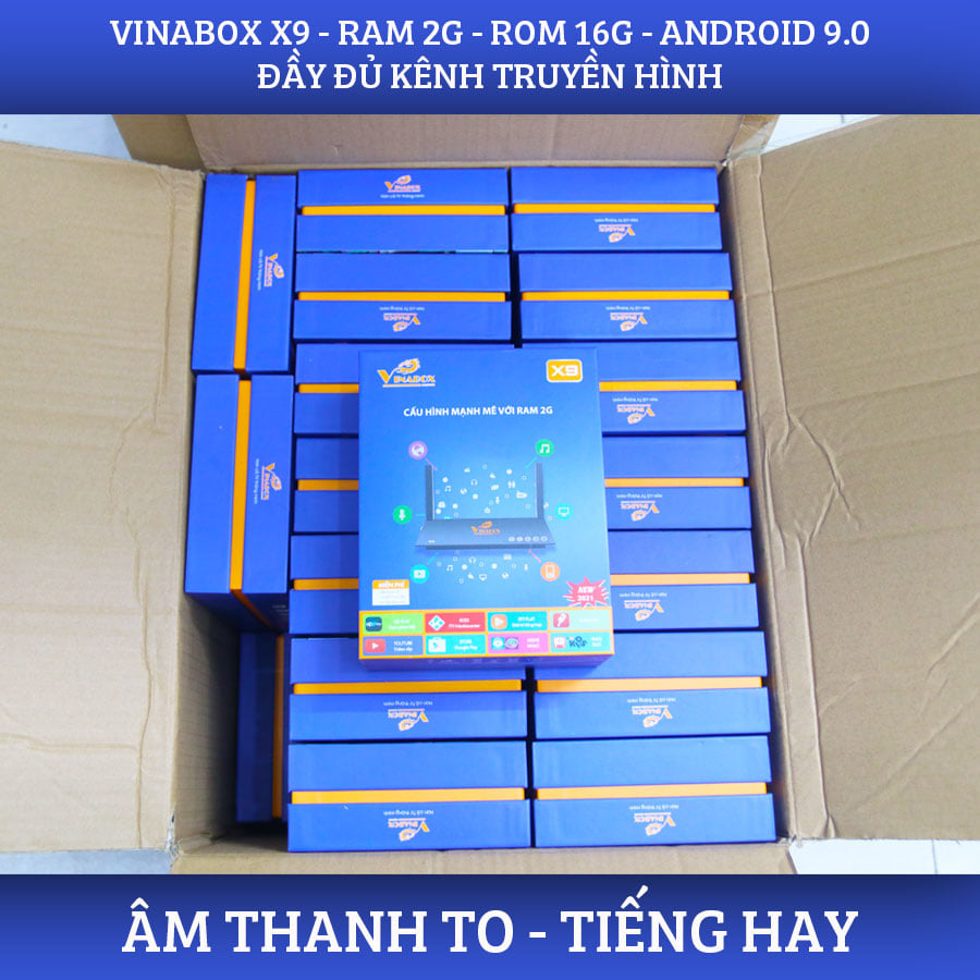 VinaBox X9 (New 2021) - Ram 2G/16G-  Android 9.0 - Siêu Phẩm Trở Lại Cấu Hinh Vượt Trội - Chất Lượng Bền Lâu - Hàng Chính Hãng