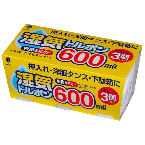 Set 03 Hộp hút ẩm, khử mùi Kokubo 600ml - Hàng nội địa Nhật Bản