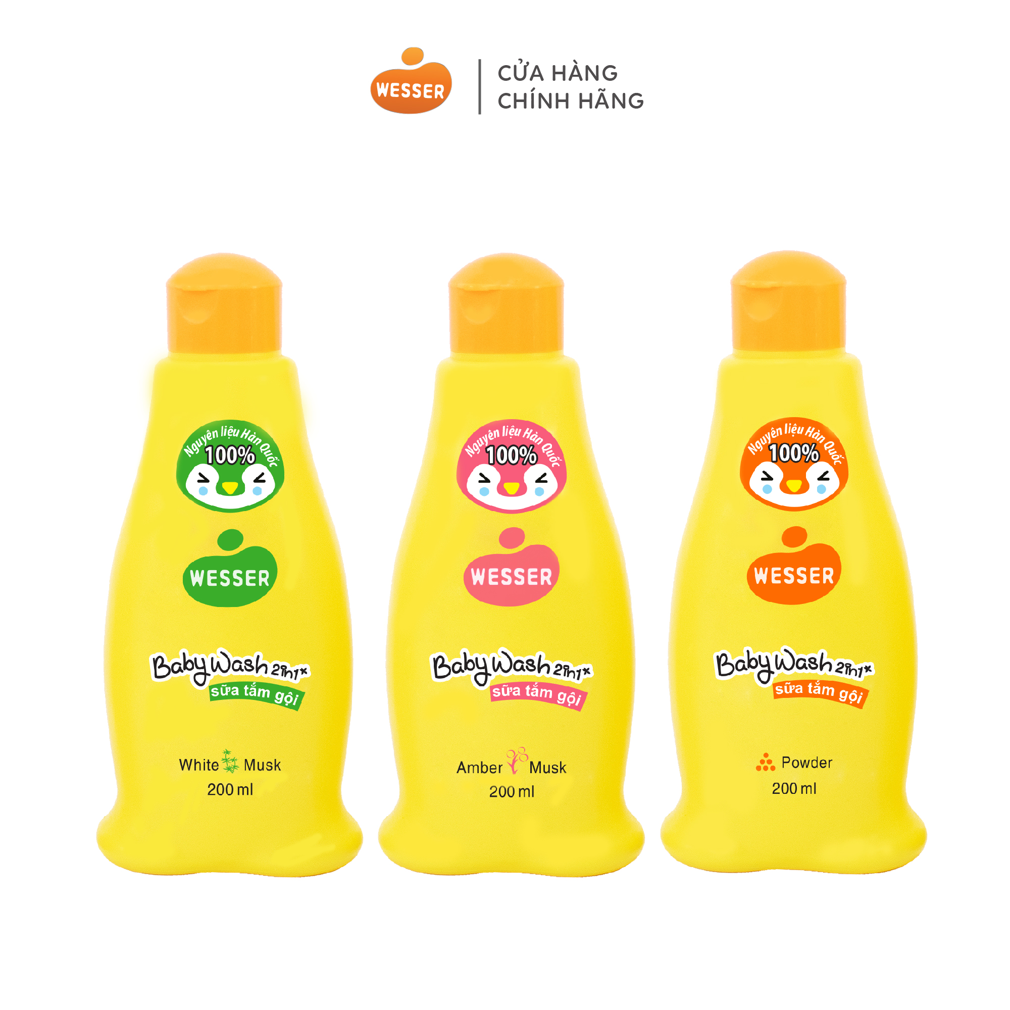 Sữa tắm gội Wesser 2 in 1 200ml