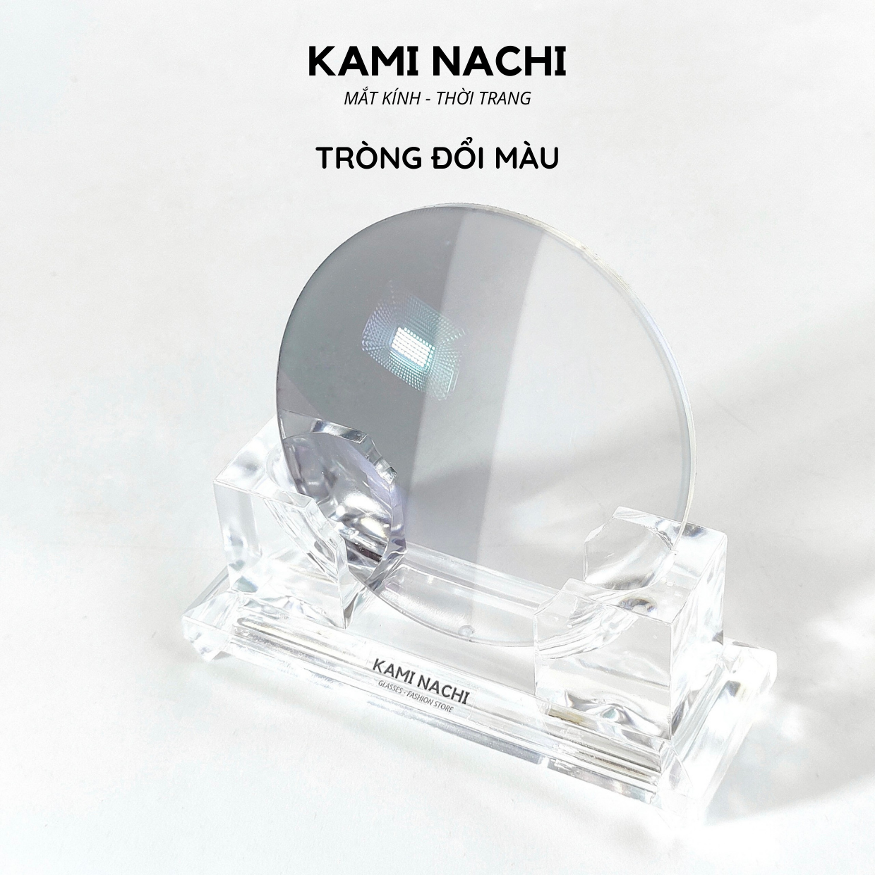 Tròng kính cận loạn đổi màu xám khói KAMI NACHI, chống lóa, chống chói, tốc độ đổi màu siêu nhanh - Xuất xứ Singapore