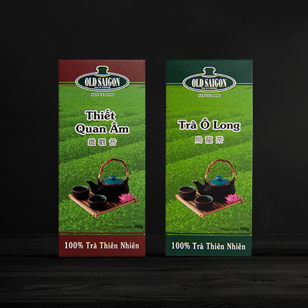 [Combo 2 hộp trà] trà Oolong 100gr và trà Thiết Quan Âm 100gr giúp giảm Cholesterol, tăng sự tỉnh táo, nguyên liệu pha trà sữa, làm quà biếu, đạt tiêu chuẩn ATTP - Hàng chính hãng