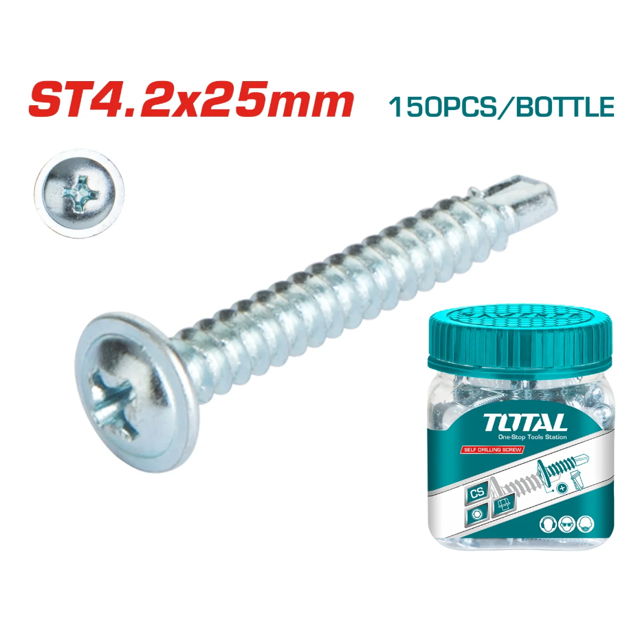 BỘ 120-150 VÍT TỰ KHOAN ST4.2X25MM-ST4.2X32MM TOTAL WJSS4202511, WJSS4203211 - HÀNG CHÍNH HÃNG