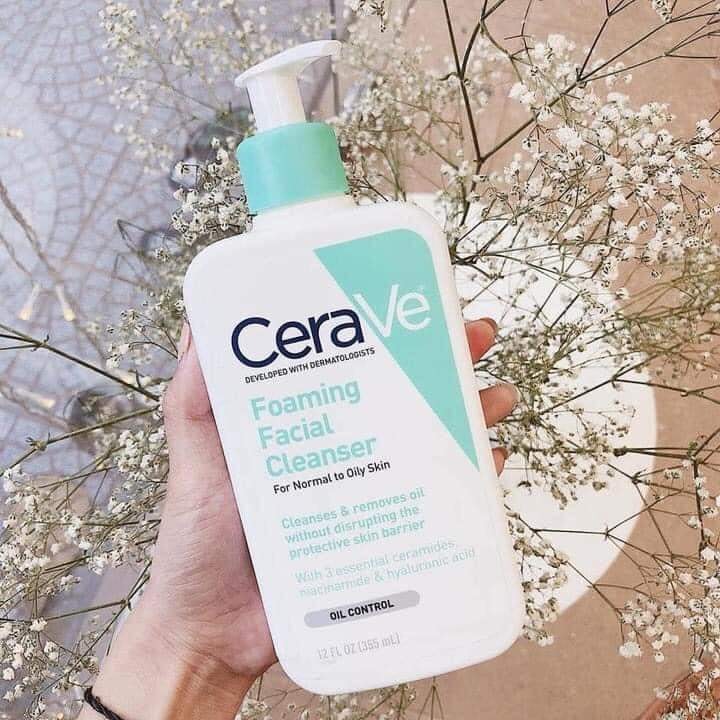 Sữa Rửa Mặt Dịu Nhẹ Cho Da Thường Đến Da Dầu Cerave Foaming Facial Cleanser