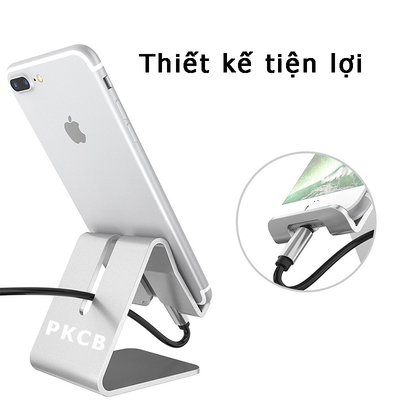 Giá Đỡ Điện Thoại, Máy Tính Bảng Kim Loại Nguyên Khối Basic Stand cell Phone Holder Hàng Chính Hãng