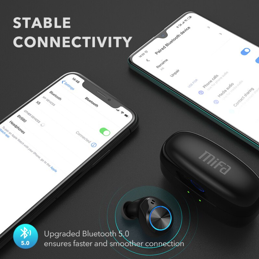 Tai Nghe True Wireless MIFA X5 Smart Touch Bluetooth V5.0 - Hàng Chính Hãng