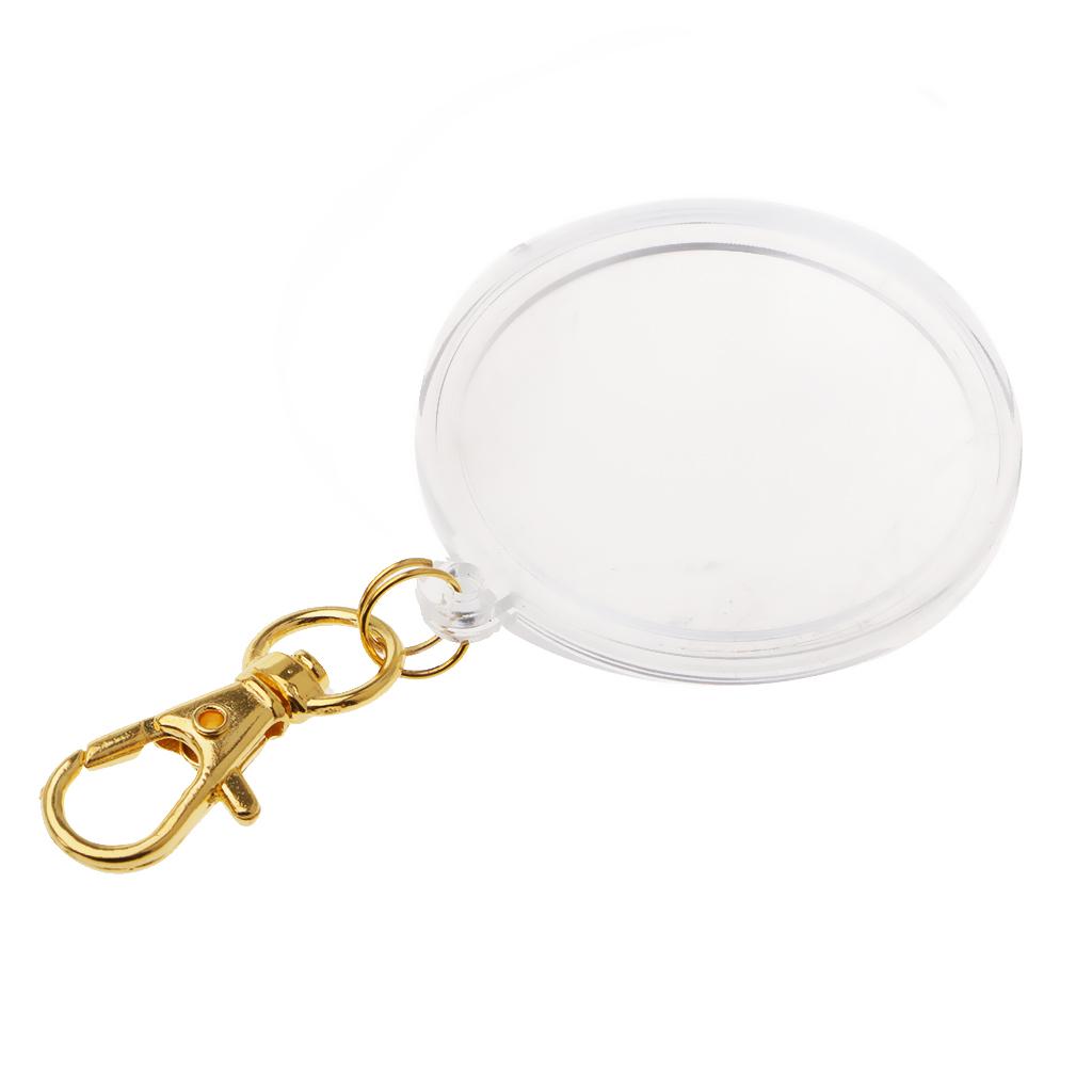 Hộp đựng đồng Xu Acrylic Di động Keychain Bộ Sưu Tập Móc Khóa Coin # 1