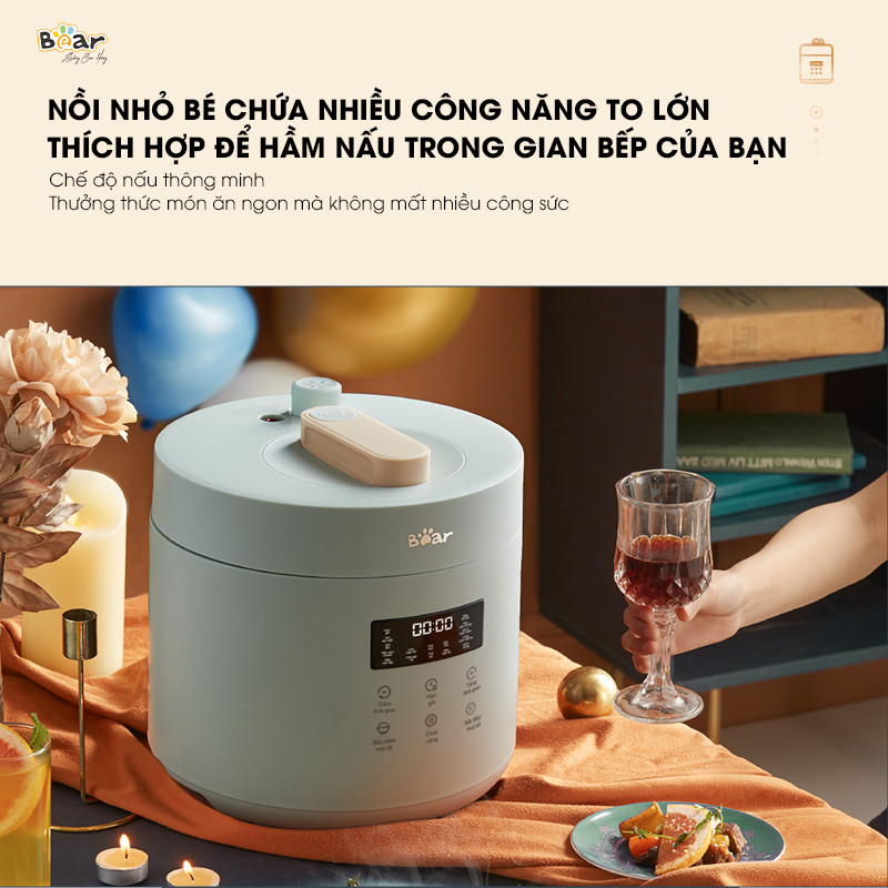 CHÍNH HÃNG BEAR VIỆT NAM  Nồi áp suất Bear tiếng Việt 2.5L SB-AS25L