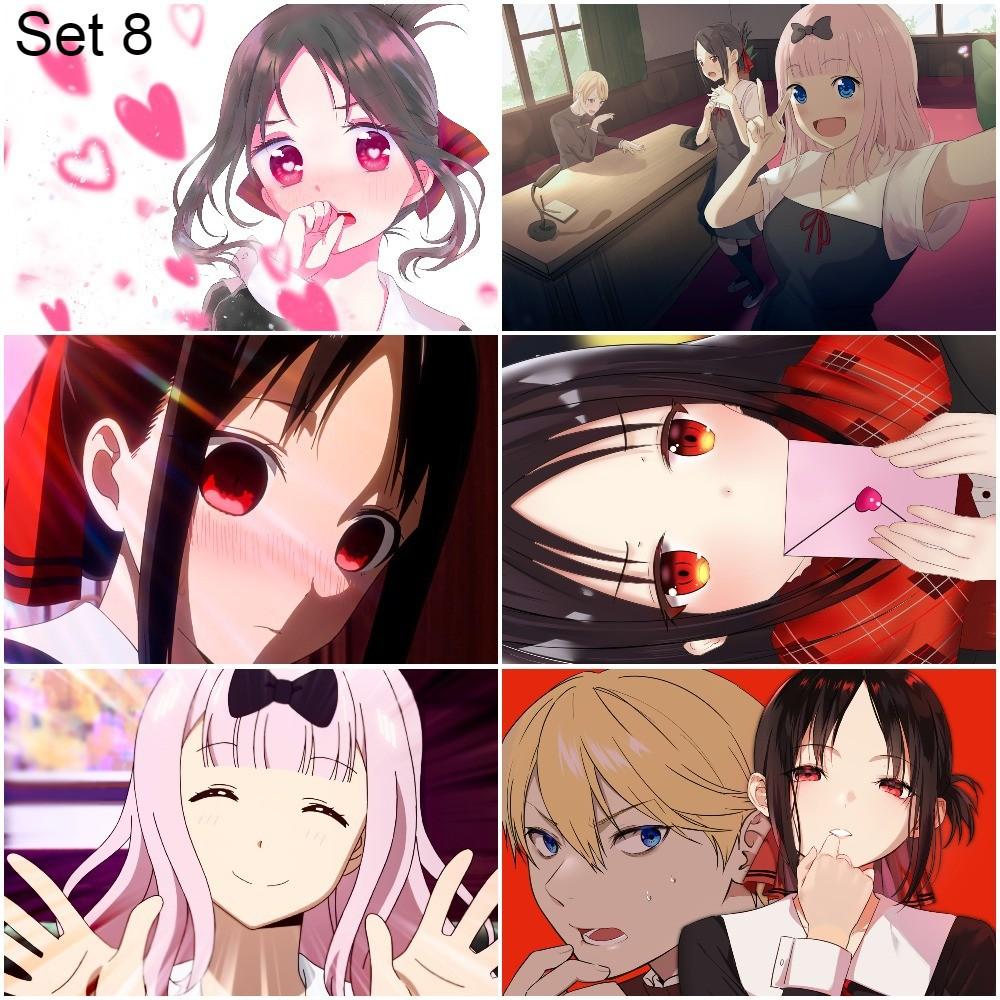 Bộ 6 Poster anime Kaguya-sama: Love Is War - Cuộc chiến tỏ tình của những thiên tài (1) (bóc dán) - A3,A4,A5