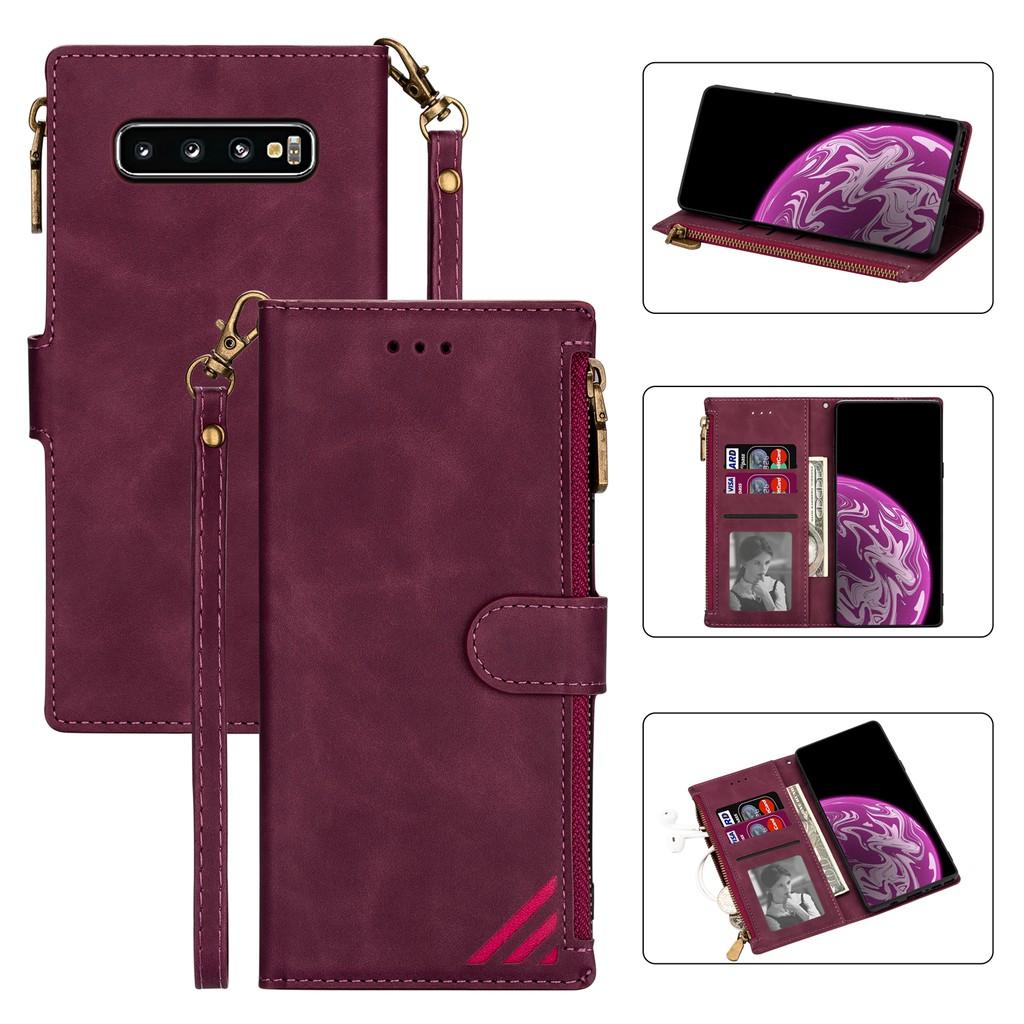 Bao da điện thoại nắp lật PU mềm cho Samsung Galaxy Note10 Note10+ Note9 Note8 S10 S9 S8 Plus S10+ S9+ S8+