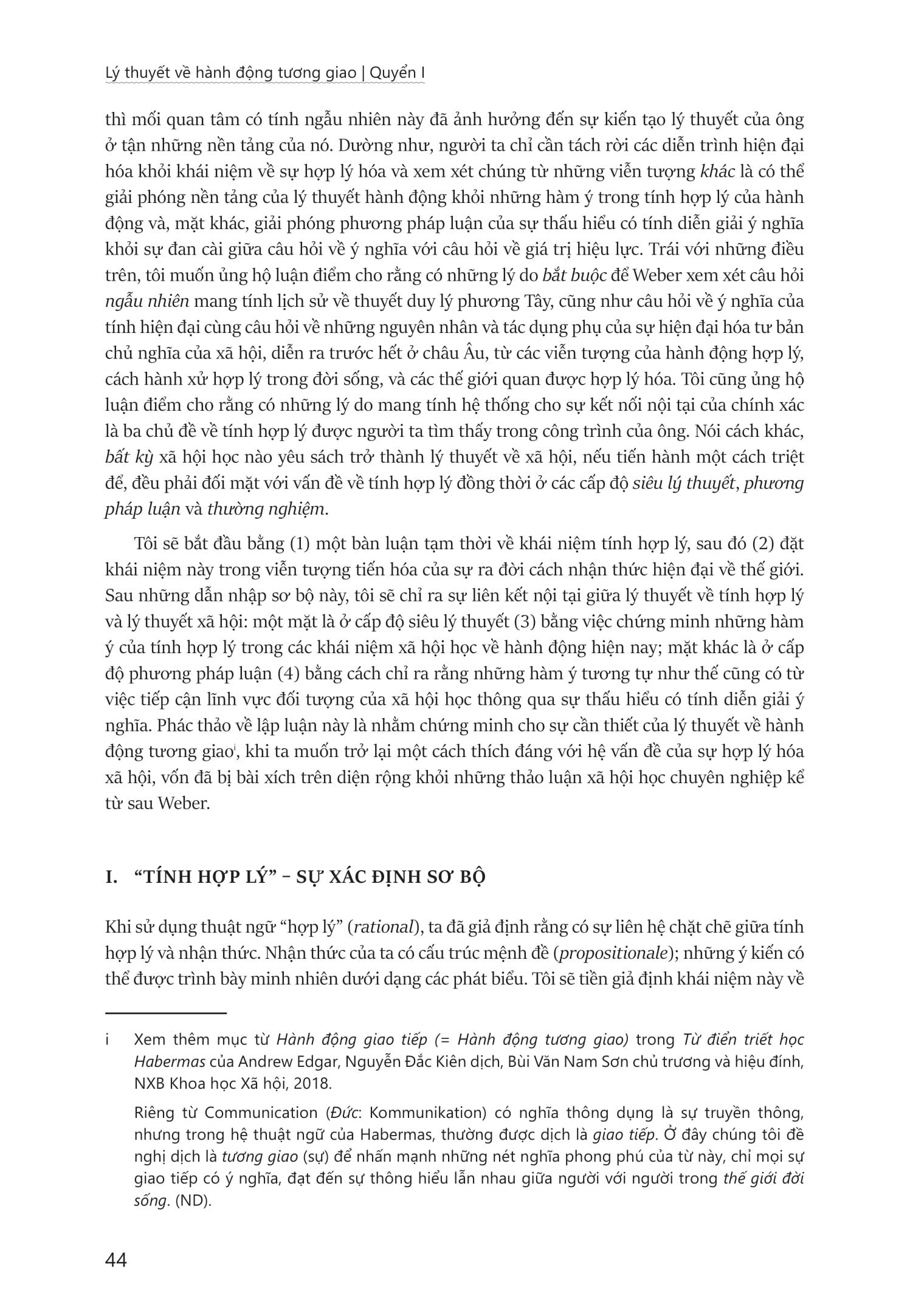 Sách - Lý Thuyết Về Hành Động Tương Giao - Theorie Des Kommunikativen Handelns - Bìa Cứng