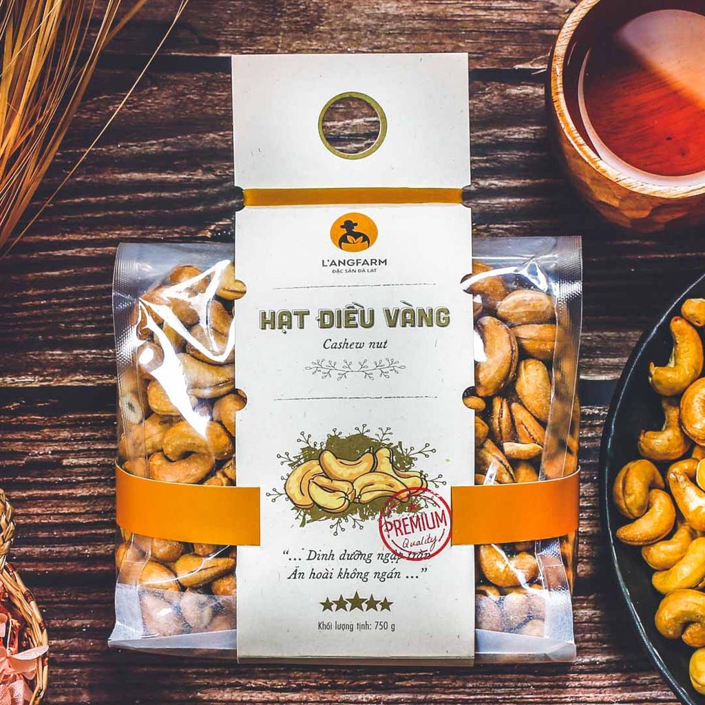 Hạt điều vàng L'angfarm, 750g, bịch, mẫu mawashi