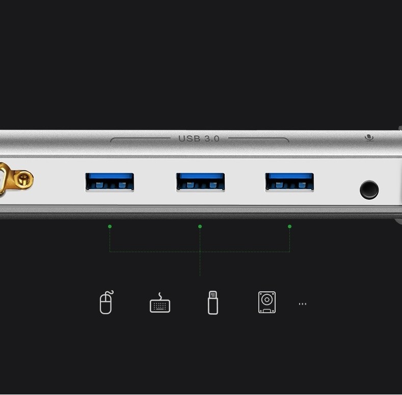 Bộ chuyển đổi đa năng USB type-C cho Macbook Ugreen 40373 cao cấp - Hàng Chính Hãng