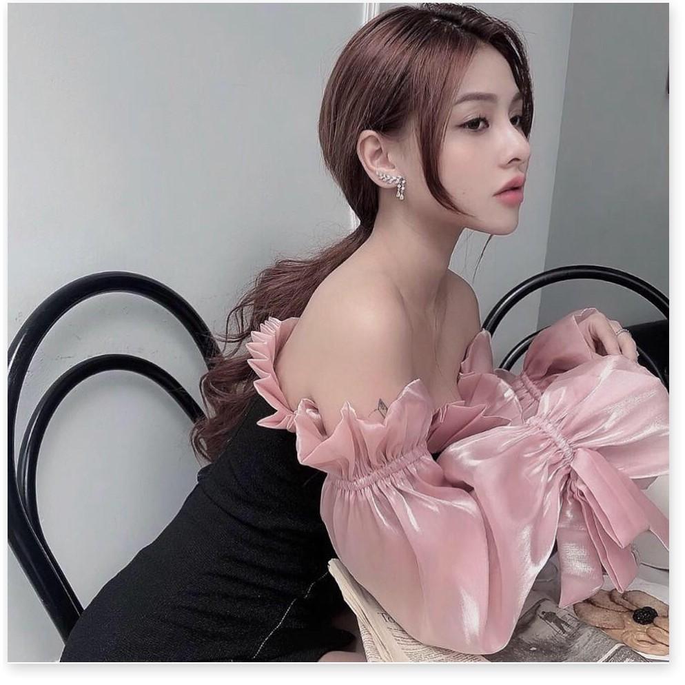 Đầm tay phồng trễ vai cực HOT