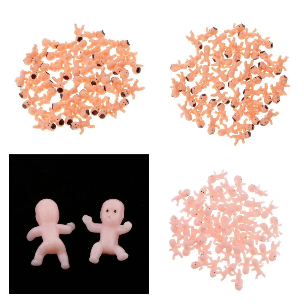 150 Pieces 1" Mini Plastic Babies Newborn Baby Doll For Baby Shower Gifts