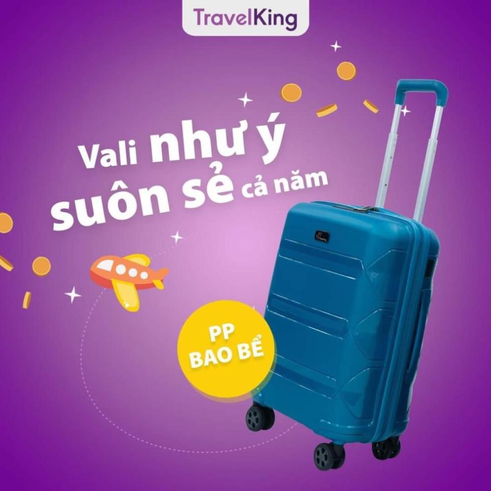 Vali kéo nhựa PP chống vỡ có cổng USB TRAVELKING-855 Premium kích thước 20, 24 inch chính hãng Hùng Phát - Vỡ đổi mới