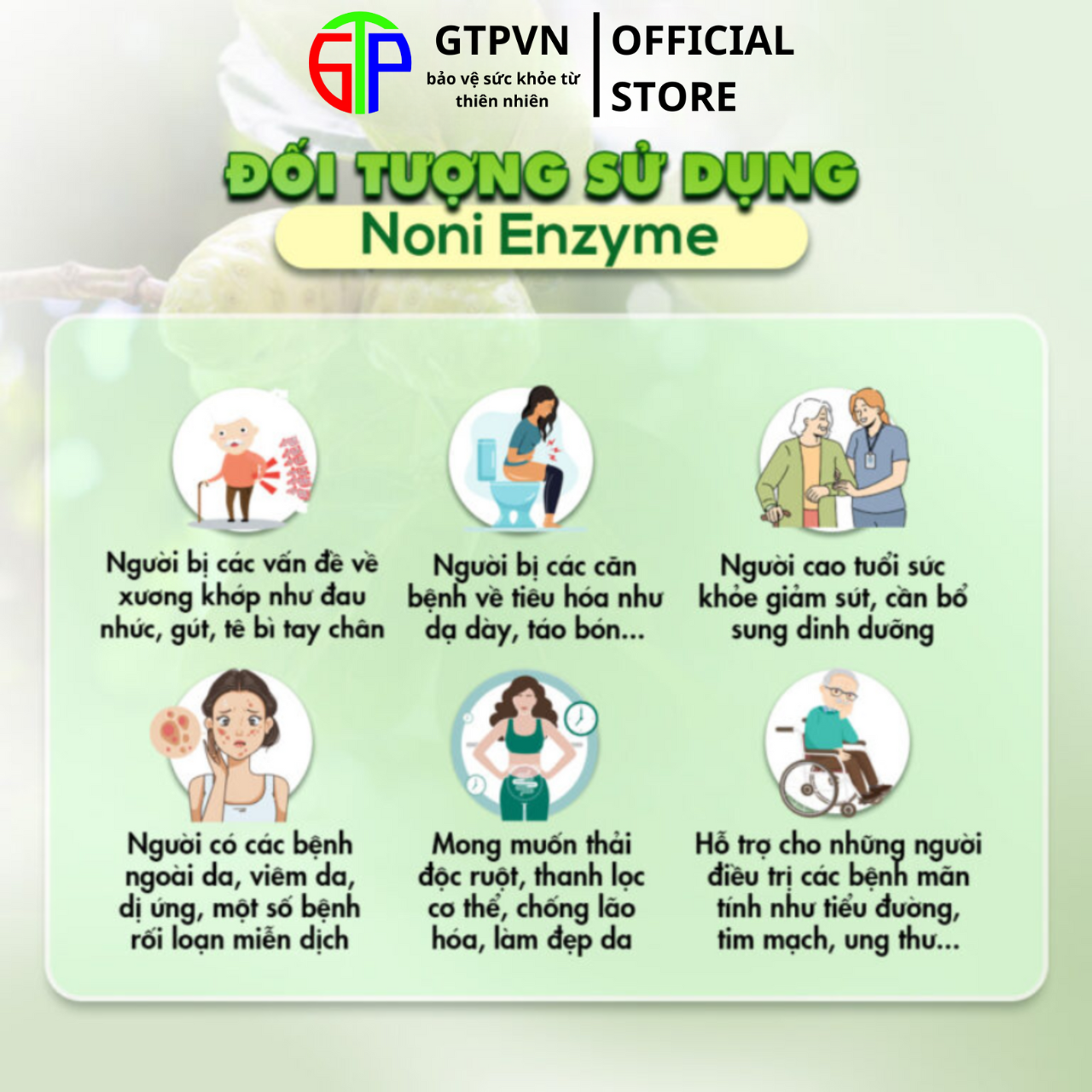 Nước uống Noni Enzyme - cải thiện hệ tiêu hóa, xương chắc khỏe, giảm cẳng thẳng - hộp 10 chai 60ml