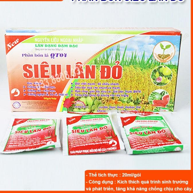 20 Gói Phân bón siêu lân đỏ cho cây kích rễ nhanh, siêu ra hoa