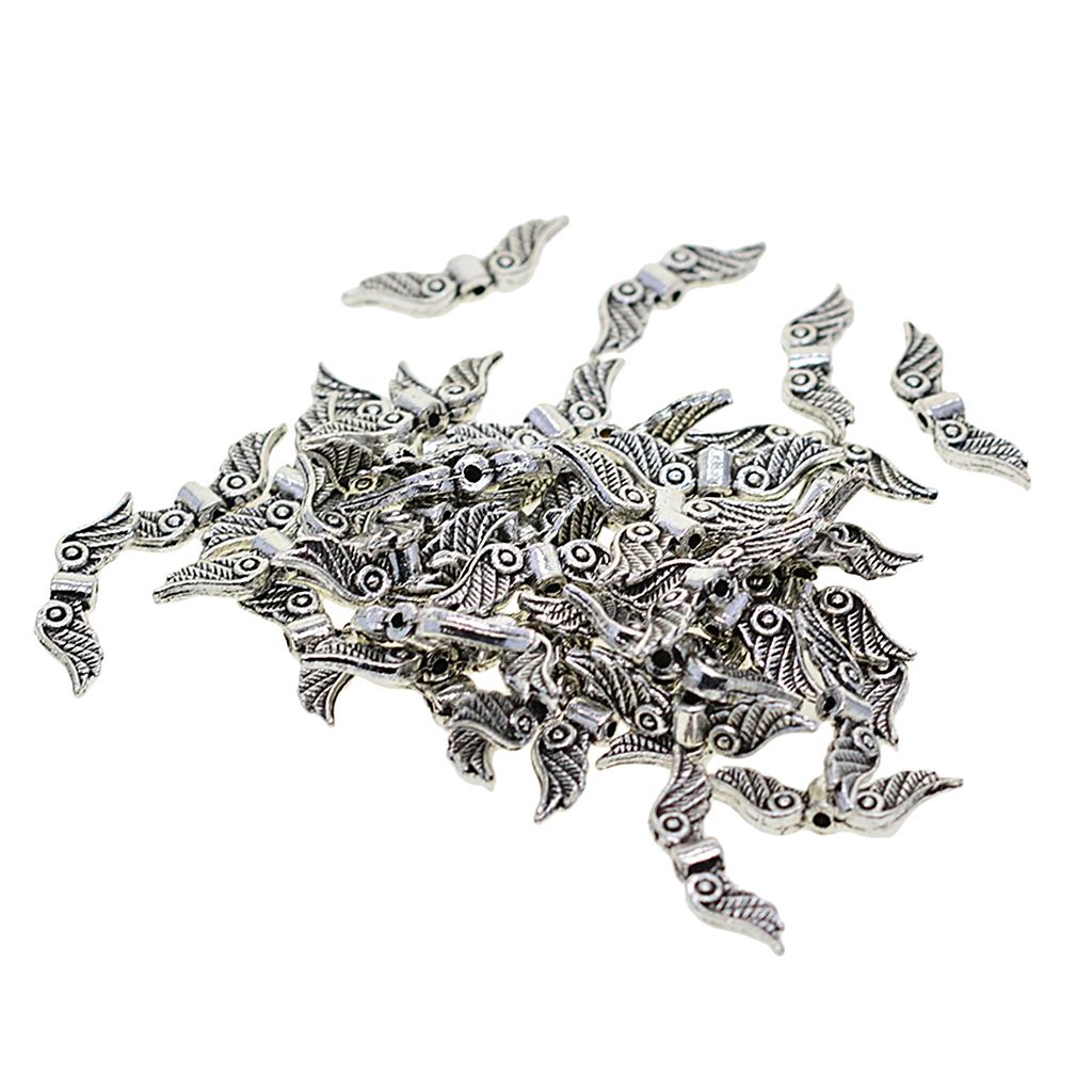 100 Pcs Angel Metal Beads Loose Spacer Beads Intermediate Beads Decorative Beads Craft Beads for Necklaces, Bracelets