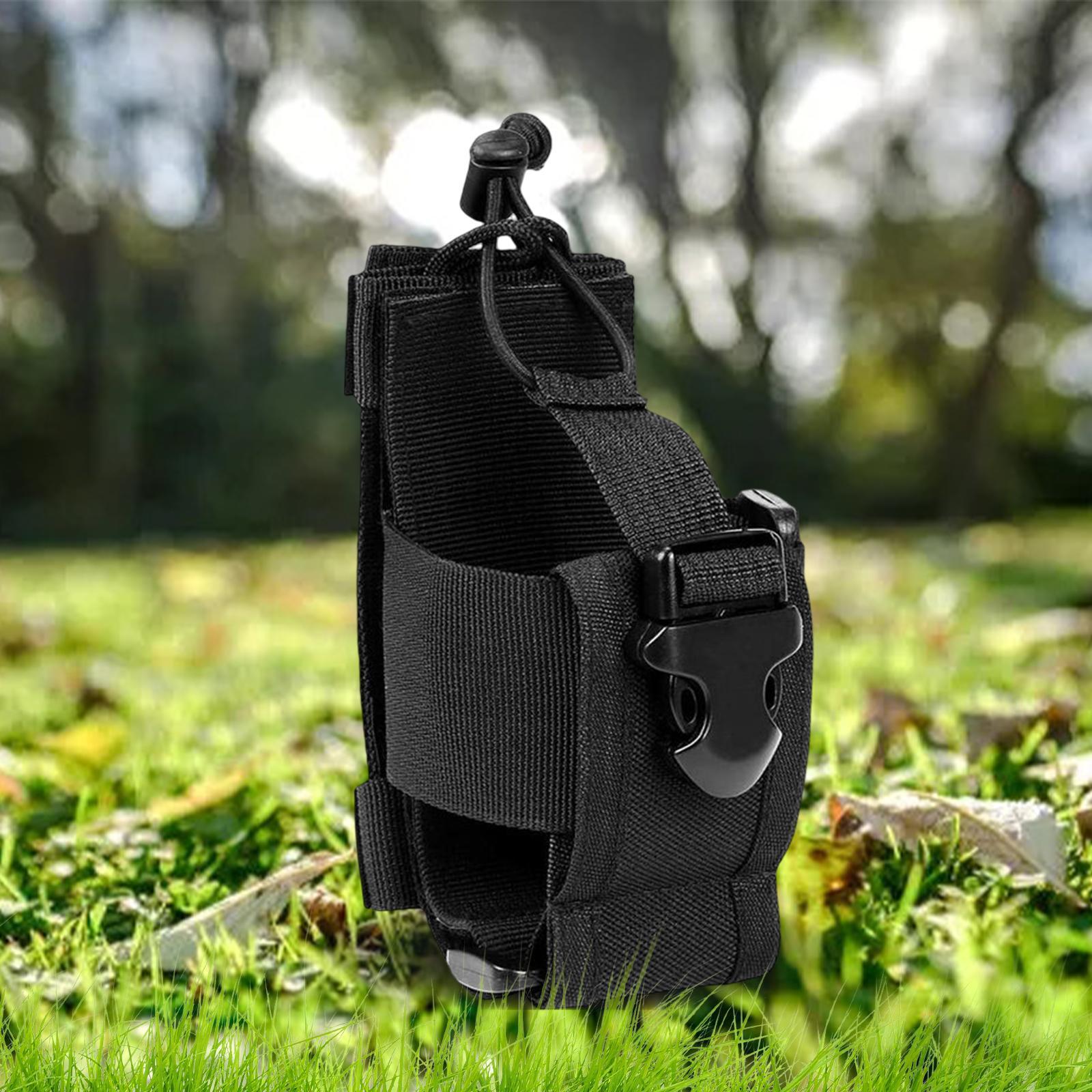 Bag Adjustable Holder Pocket Belt for Hiking Outdoor Men black