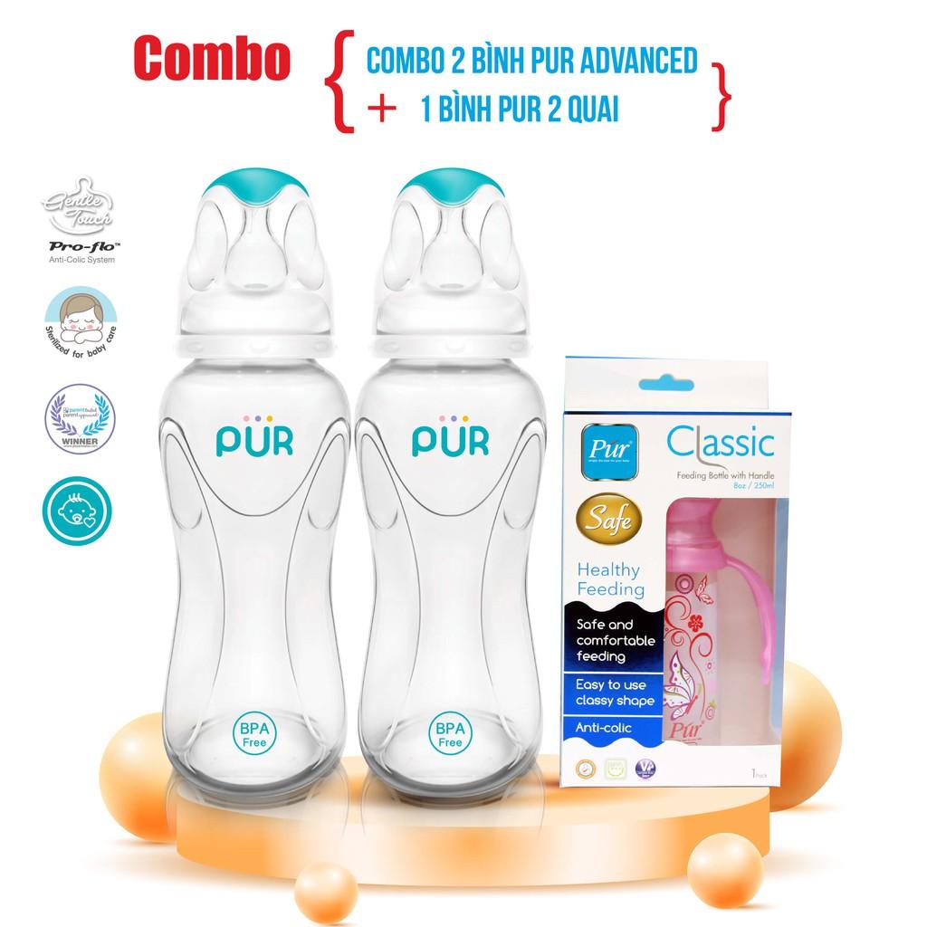 Combo 2 bình Pur Advanced 250ml + bình Pur 2 quai 250ml