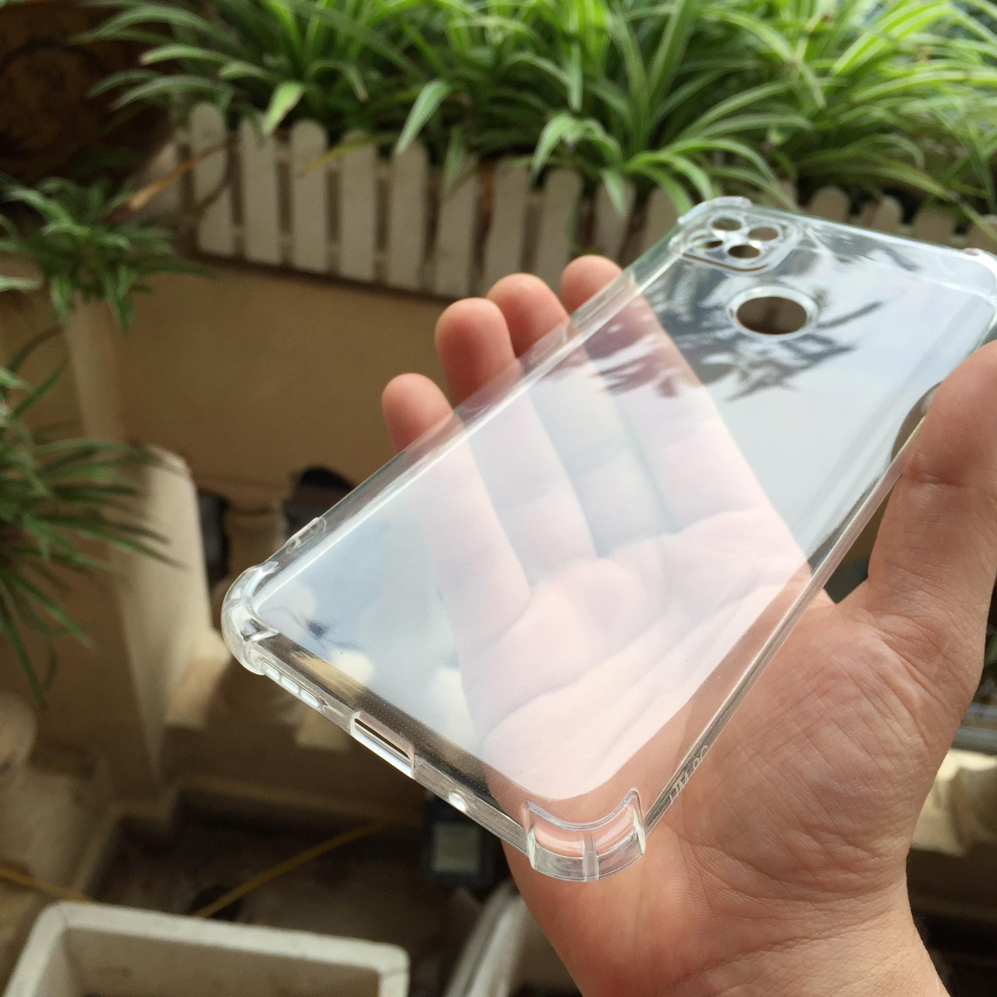 Ốp lưng silicon cho Xiaomi Redmi 9C - chống sốc gờ cao 4 góc trong suốt
