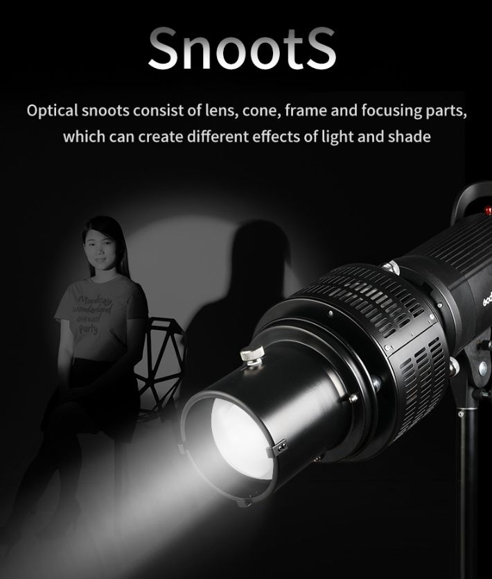 Bộ hiệu ứng Snoot Optical ngàm Bowens tạo bóng nghệ thuật