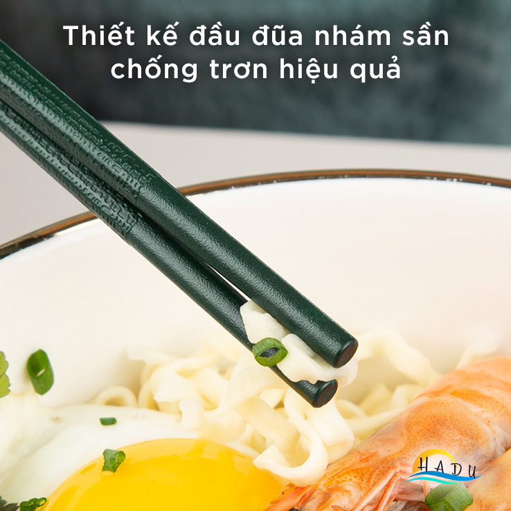 [5 Đôi] Đũa Ăn Cơm Kháng Khuẩn Cao Cấp Sợi Thủy Tinh Khảm Hoa Anh Đào Kiểu Nhật Bản Sang Trọng HADU