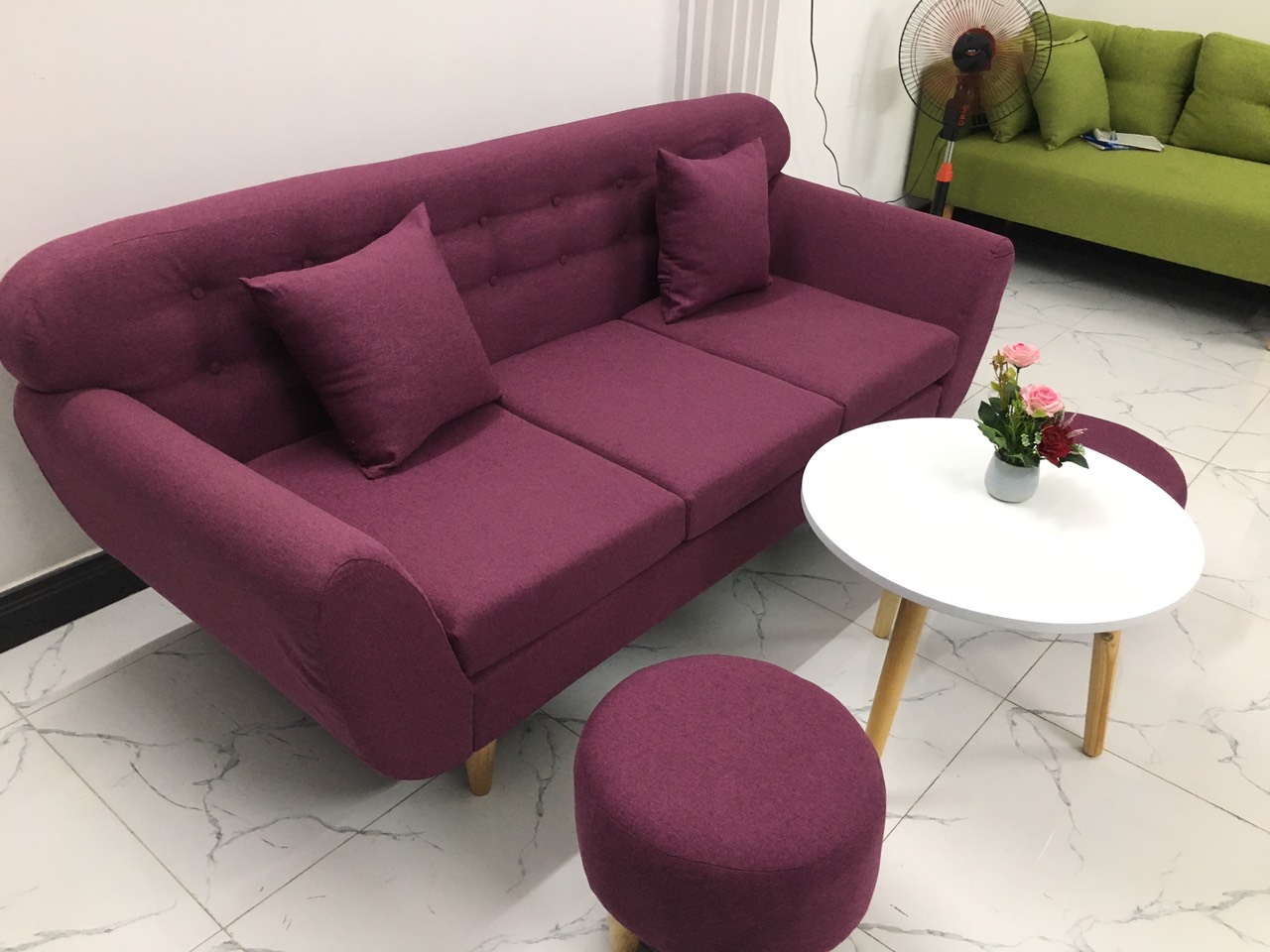 Bộ sofa băng tím Linco sofa bed phòng khách SFB1