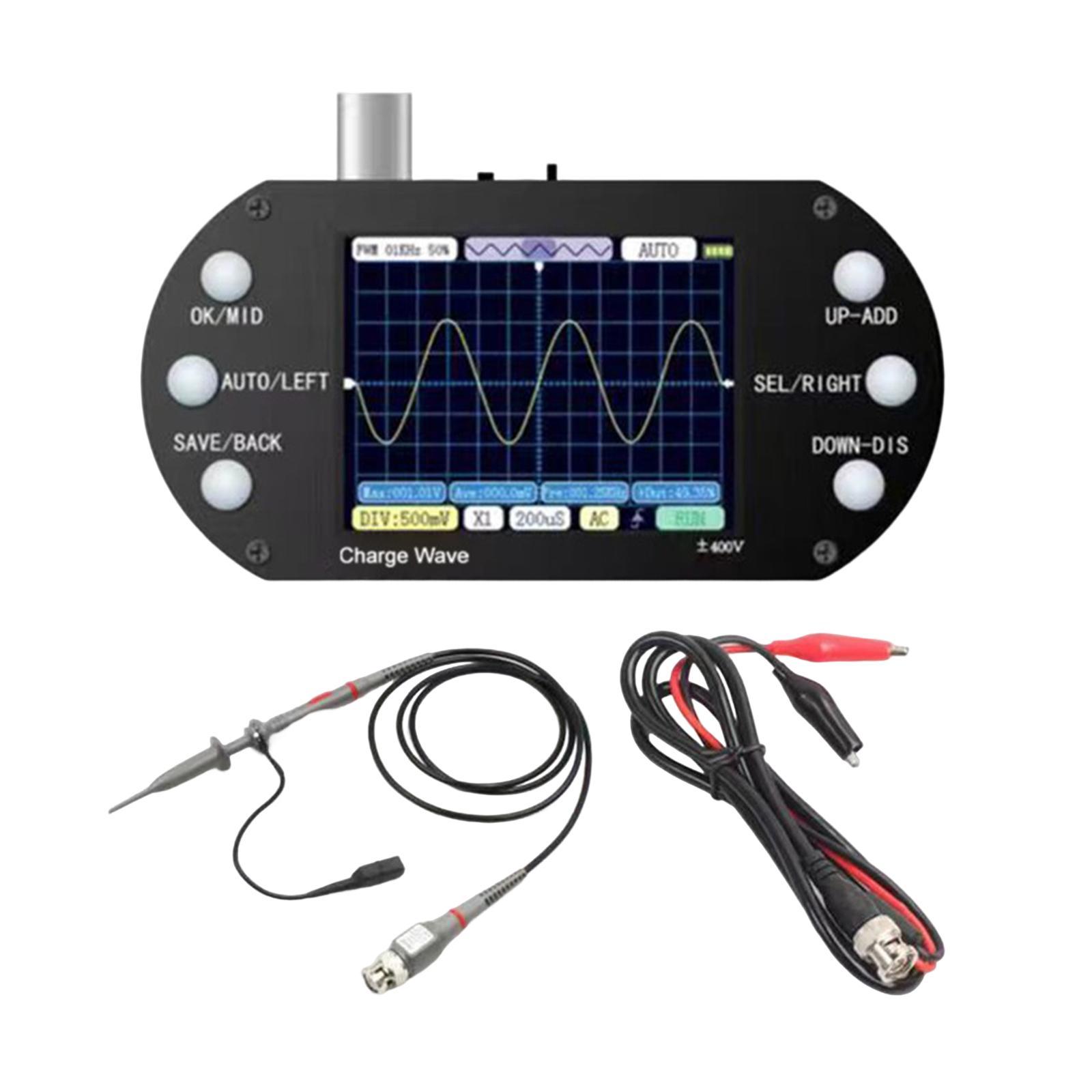 Digital Oscilloscope Transistor Tester,Sampling Rate 200kHz , 2.4 inch Screen, PWM Square Wave Output, Voltage Continuity Tester