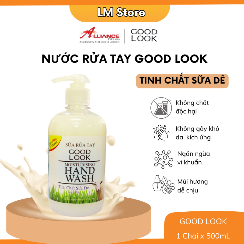 Sữa Rửa Tay Tinh Chất Sữa Dê Good Look (500ml)