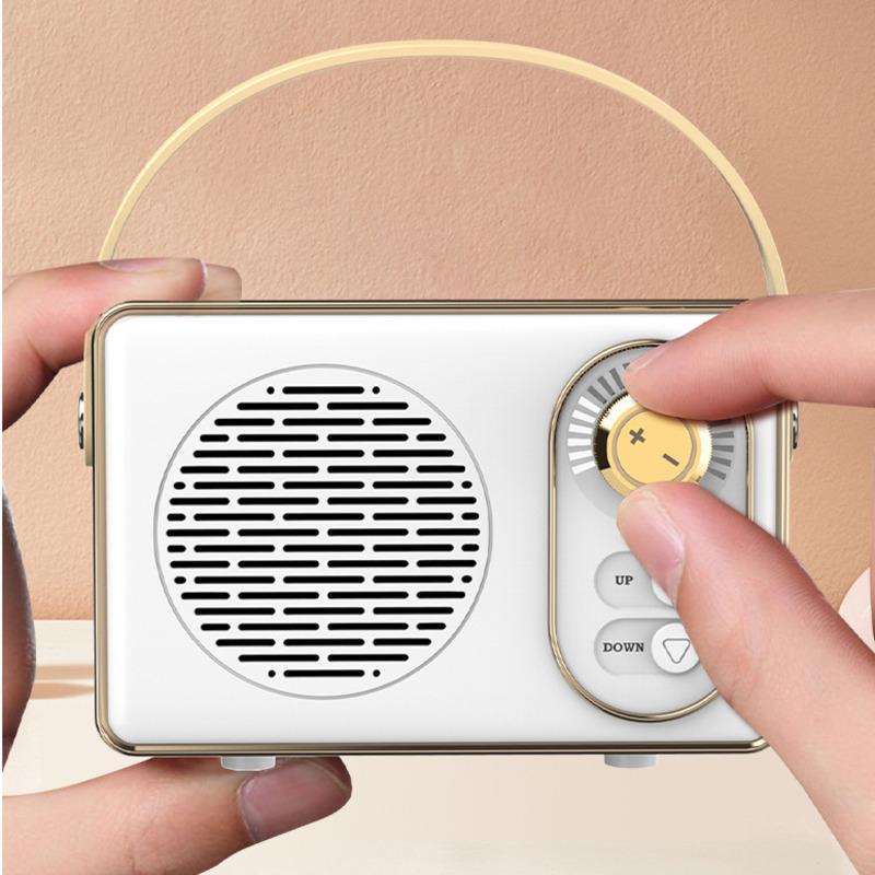 Loa Bluetooth cổ điển Mini Máy nghe nhạc cổ điển không dây di động Sạc USB Âm thanh nổi Trang trí loa cổ điển Màu sắc: DW21-Xanh đậm