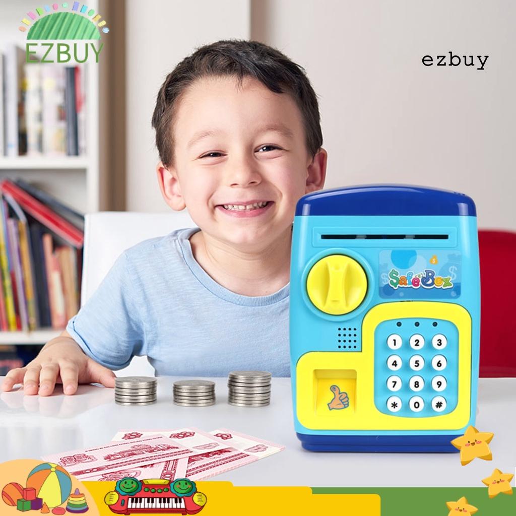 EY-Cartoon ATM Password Piggy Bank Smart Fingerprint Safe Storage Tank Kids Toy