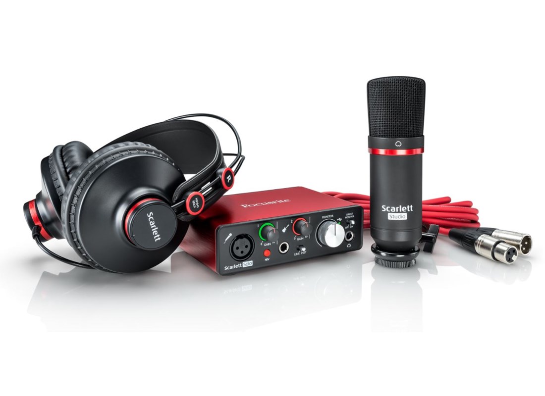 Focusrite Scarlett 2i2 Studio (Gen 3) - Combo thu âm dành cho phòng thu chuyên nghiệp - Cải thiện âm thanh đầu vào cho hiệu suất âm thanh tối đa - Hàng chính hãng