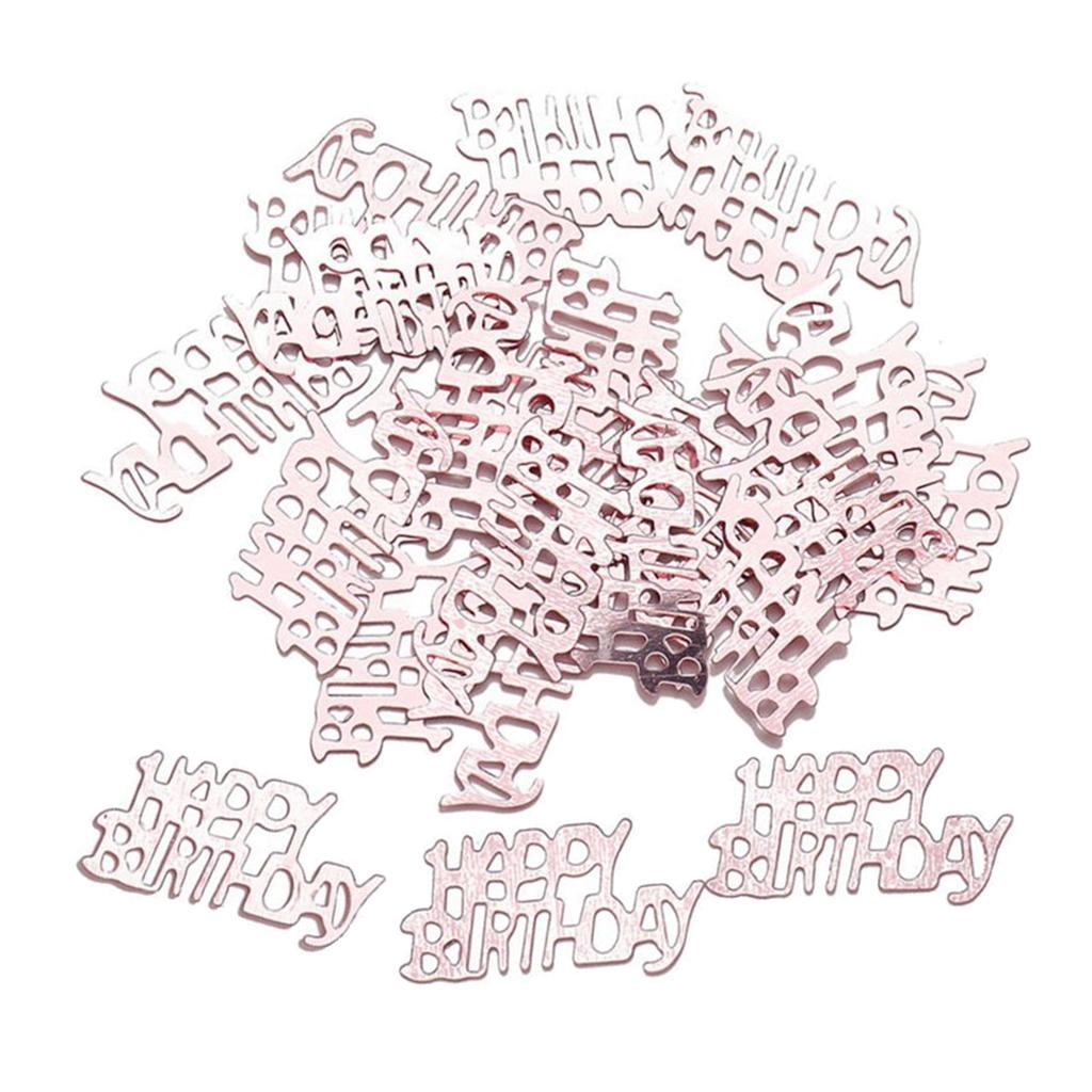 30G Rose Gold Happy Birthday Letters Confetti Sprinkles Sequin DIY Arts Crafts